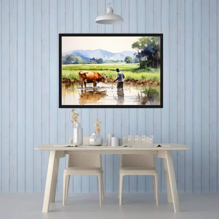 The Gentle Herder - Wall Art Canvas WallArtVibes