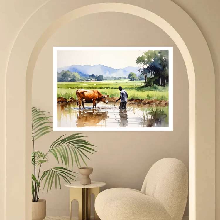 The Gentle Herder - Wall Art Canvas WallArtVibes