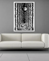 Mystic Moon Forest Art - Wall Art Canvas WallArtVibes