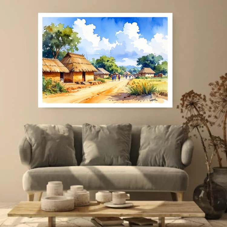 The Echoes of the Village Road - Wall Art Canvas WallArtVibes