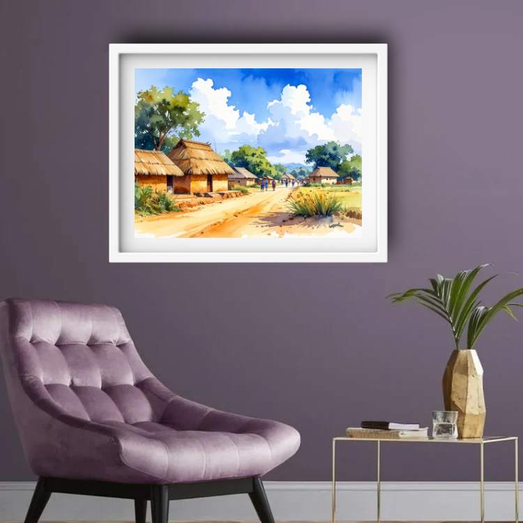 The Echoes of the Village Road - Wall Art Canvas WallArtVibes