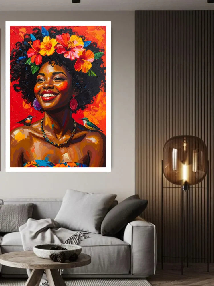 Colorful Modern Portrait - Wall Art Canvas WallArtVibes
