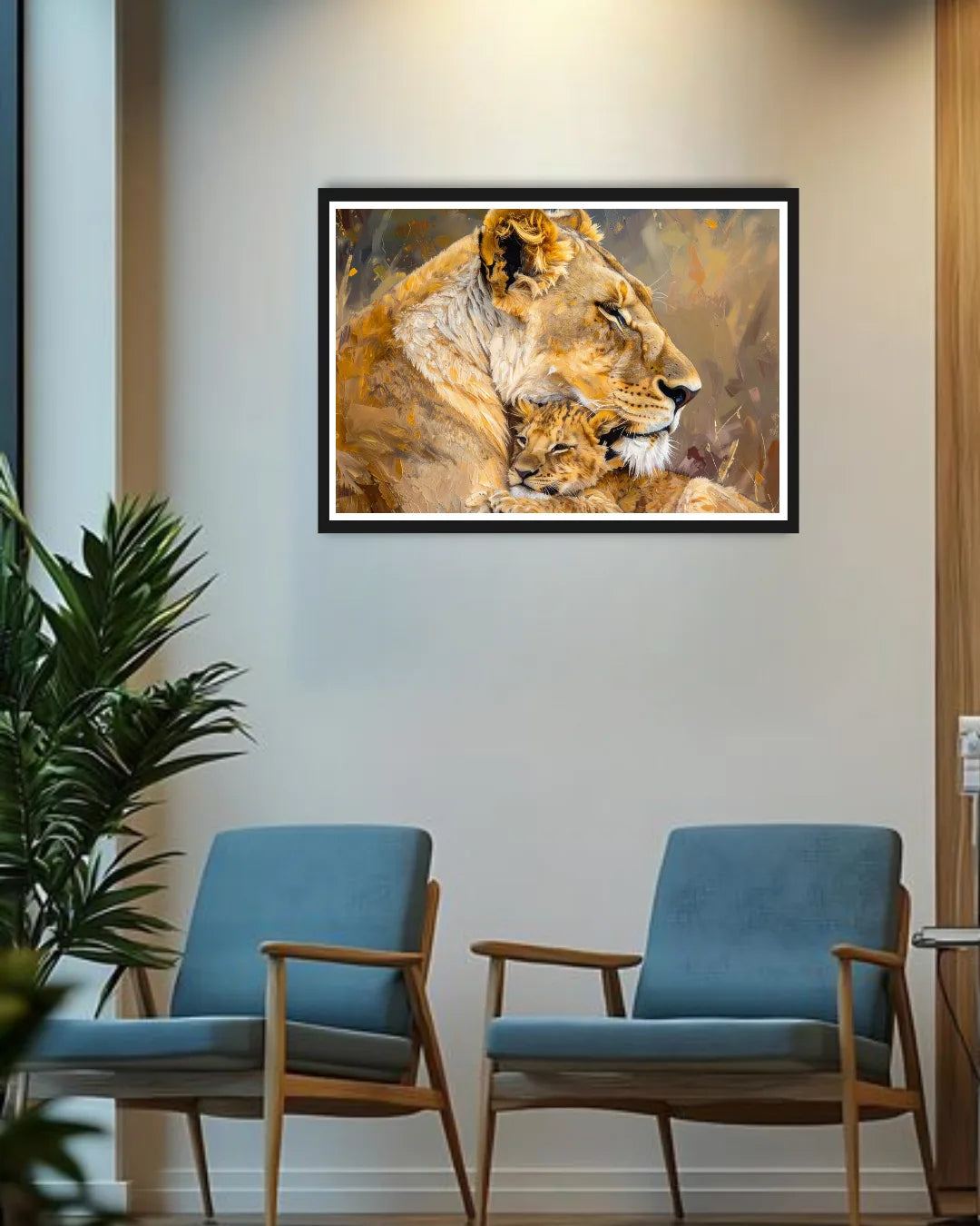 Lioness Portrait Elegant Art - Wall Art Canvas