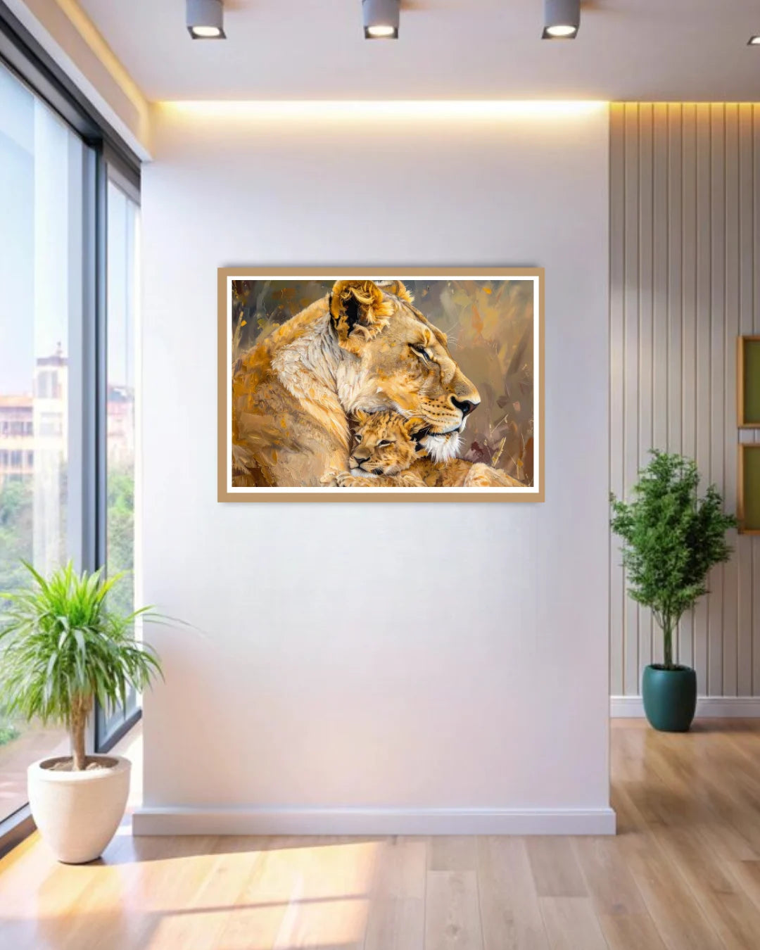 Lioness Portrait Elegant Art - Wall Art Canvas