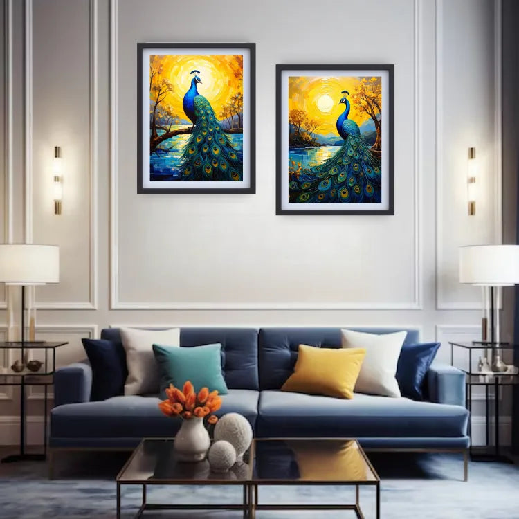 Radiant Peacocks – Wall Art Canvas