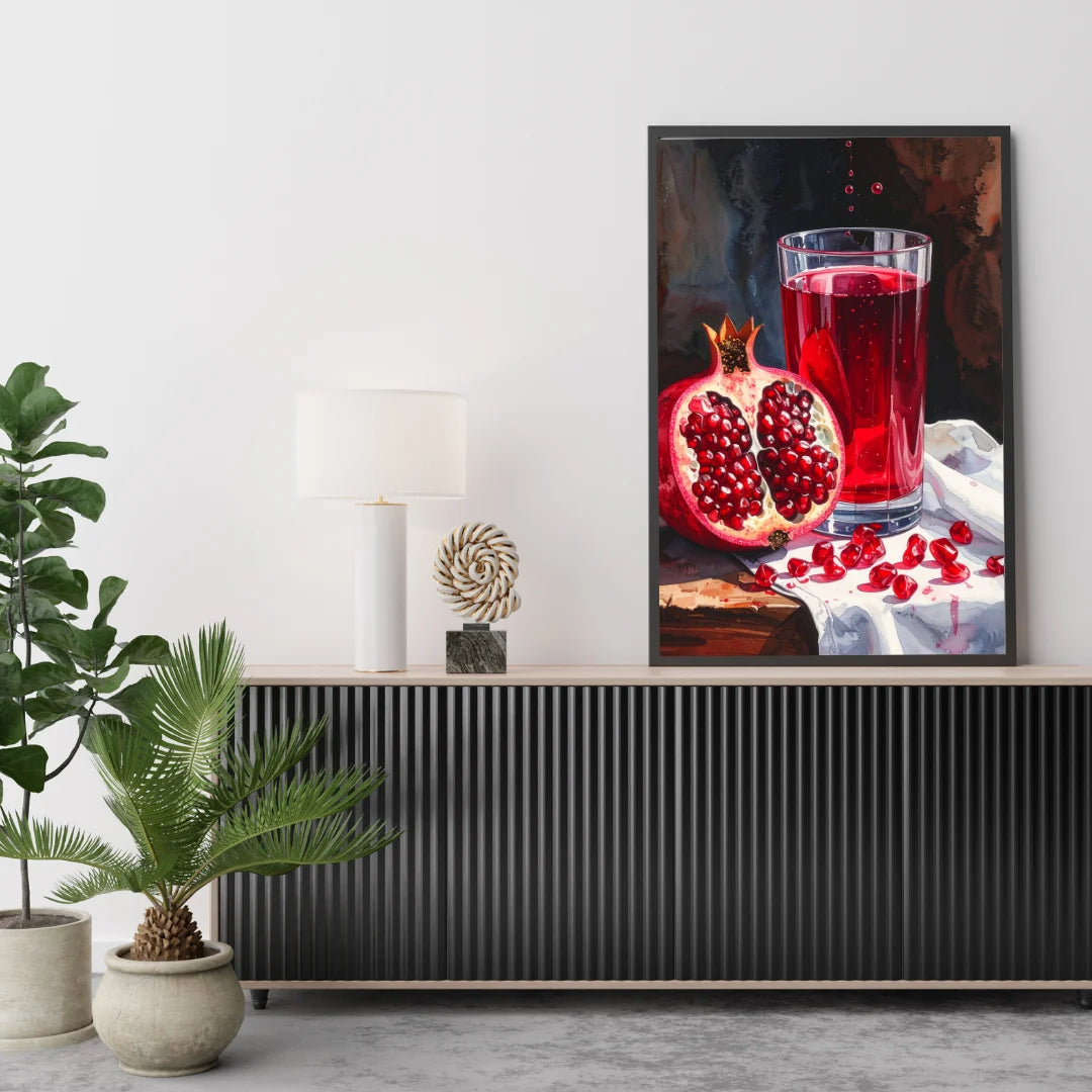 Pomegranate Juice Still Life Art