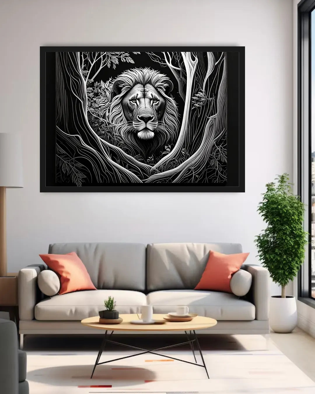 Lion Among the Trees – Wall Art Canvas
