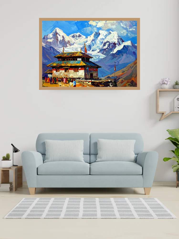 Himalayan Mountain Temple - Wall Art Canvas WallArtVibes
