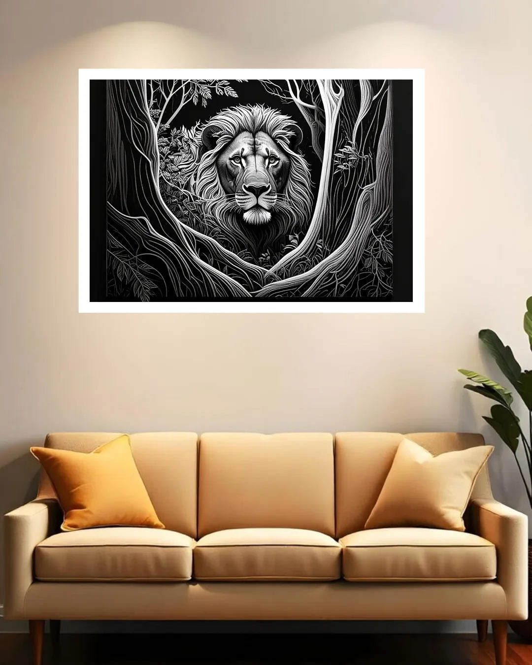 Lion Among the Trees – Wall Art Canvas