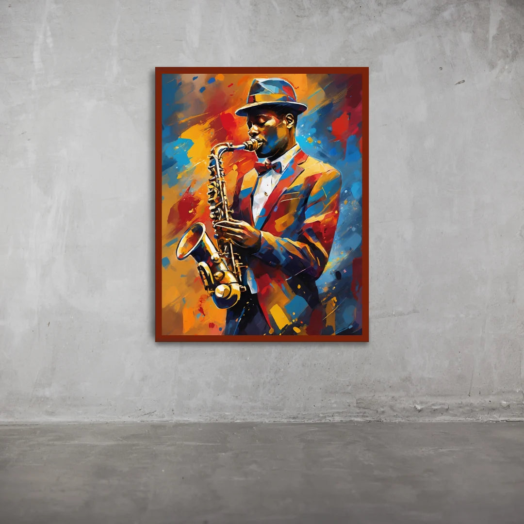 Modern Jazz Saxophone Player - Wall Art Canvas