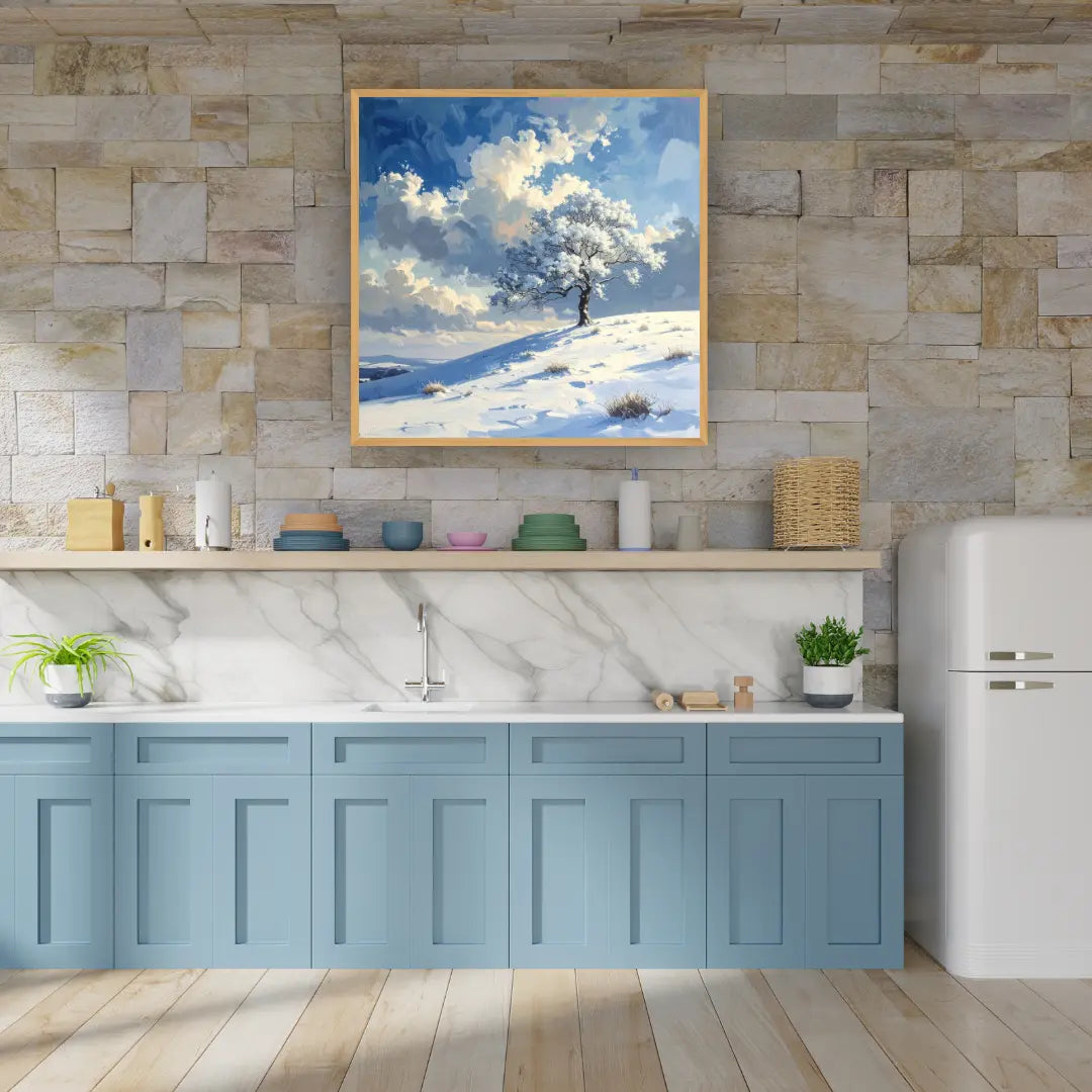 Peaceful Snow Landscape Wall Art