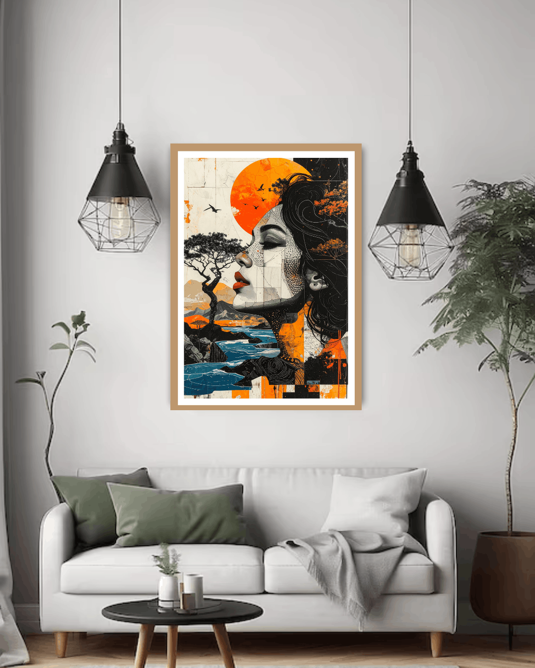 Framed artwork of a woman&