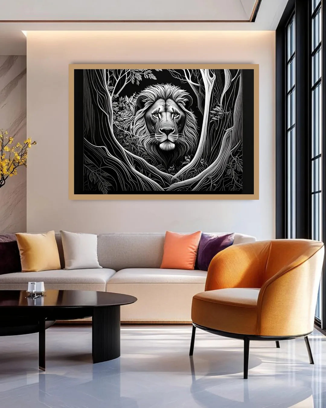 Lion Among the Trees – Wall Art Canvas