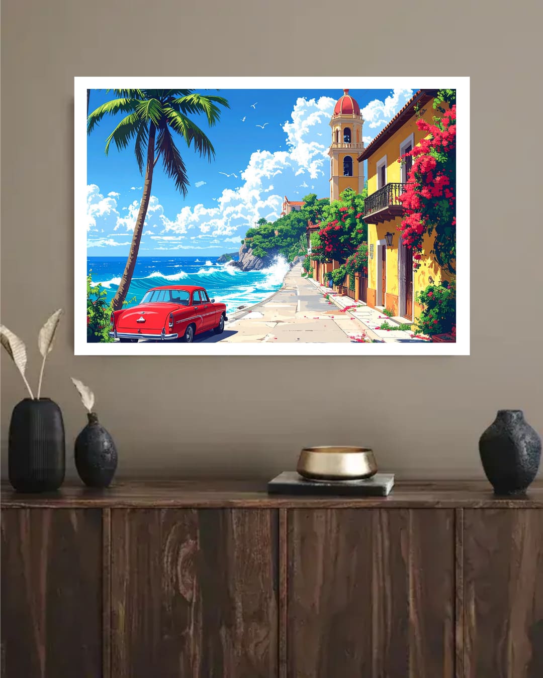 Tropical Coastal Paradise Art - Wall Art Canvas WallArtVibes