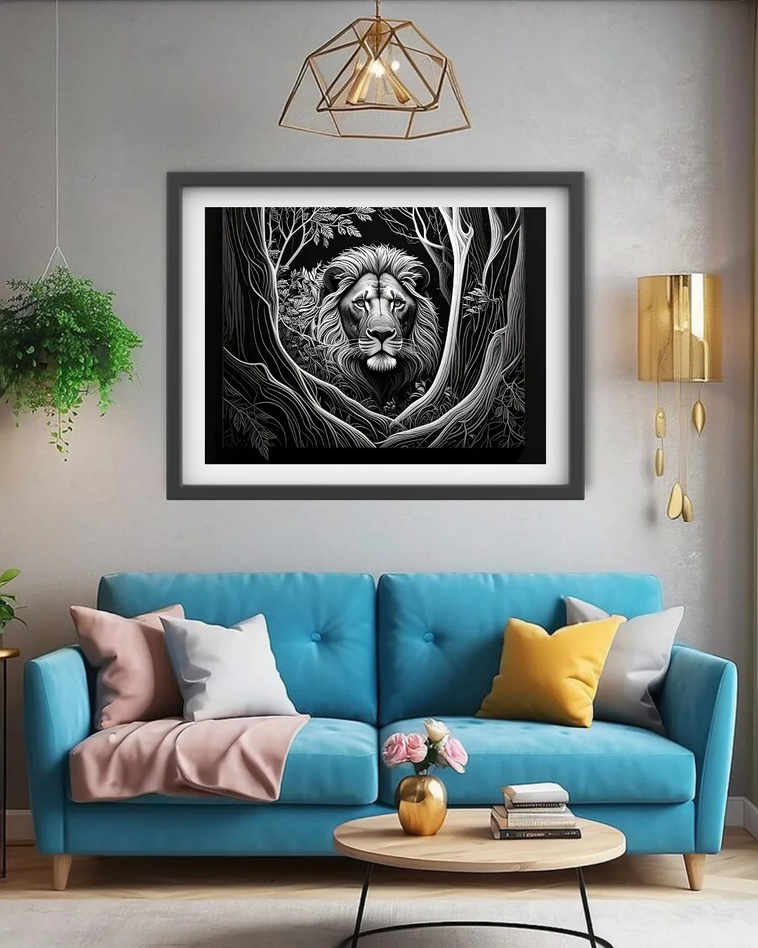 Lion Among the Trees – Wall Art Canvas