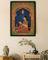 Rajput Princess Beneath the Stars - Wall Art Canvas WallArtVibes