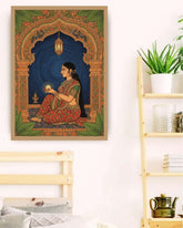 Rajput Princess Beneath the Stars - Wall Art Canvas WallArtVibes