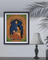 Rajput Princess Beneath the Stars - Wall Art Canvas WallArtVibes