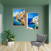 Coastal Village - Set Of 2 – Wall Art Canvas WallArtVibes