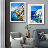 Coastal Village - Set Of 2 – Wall Art Canvas WallArtVibes