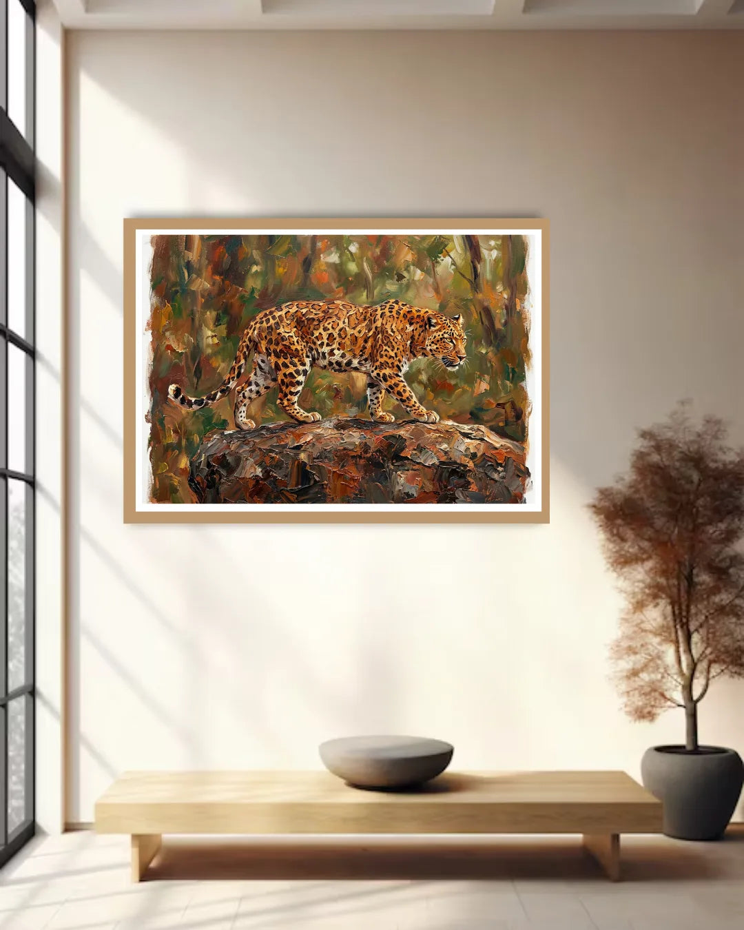 Leopard Wildlife Forest Art - Wall Art Canvas