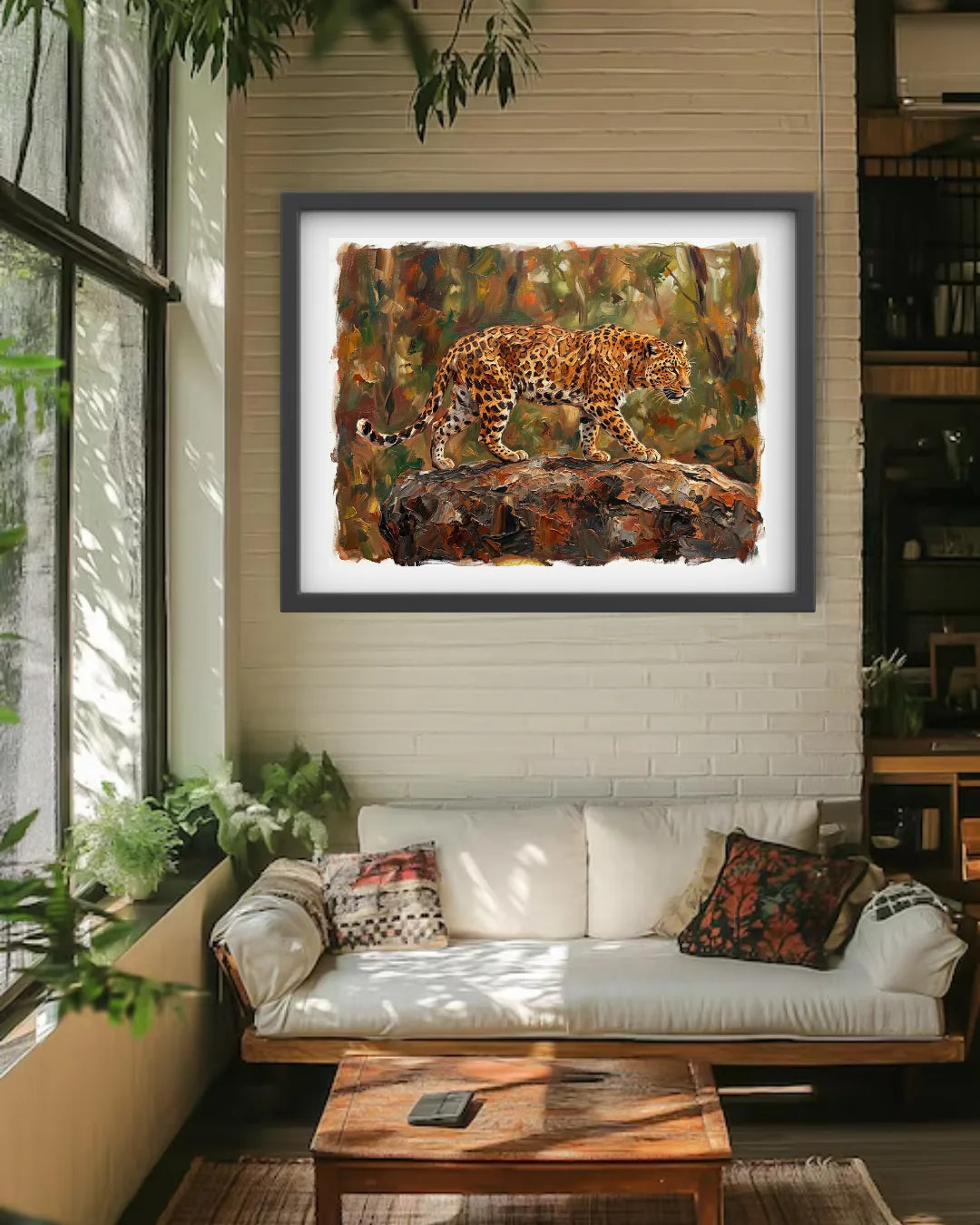Leopard Wildlife Forest Art - Wall Art Canvas