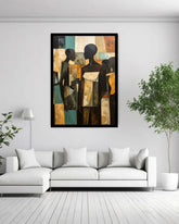Geometric Figures Gathering - Wall Art Canvas WallArtVibes