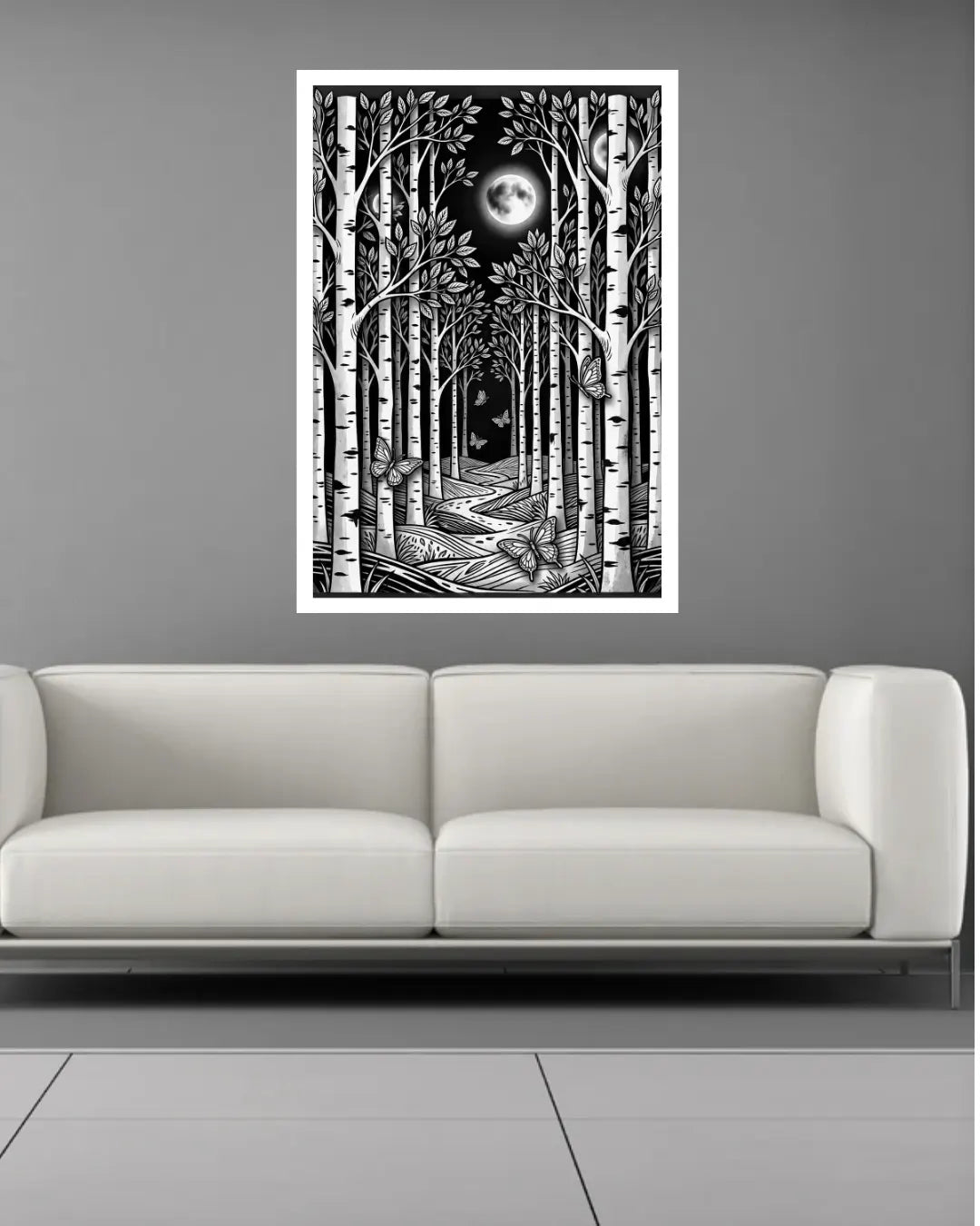 Mystic Moon Forest Art - Wall Art Canvas WallArtVibes