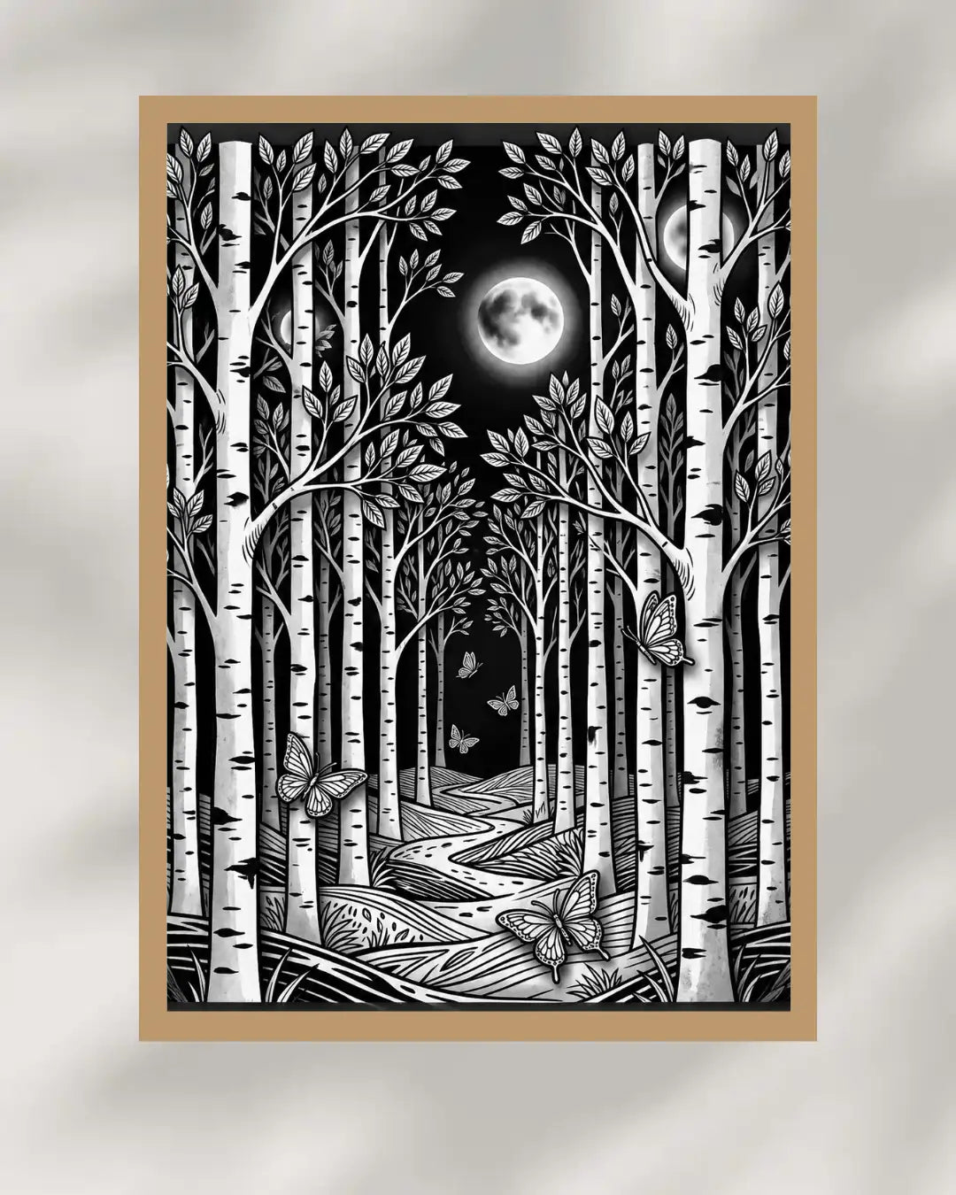 Mystic Moon Forest Art - Wall Art Canvas WallArtVibes