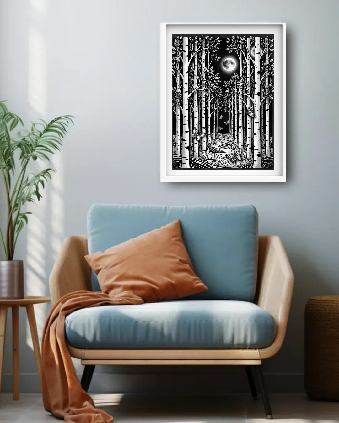 Mystic Moon Forest Art - Wall Art Canvas WallArtVibes