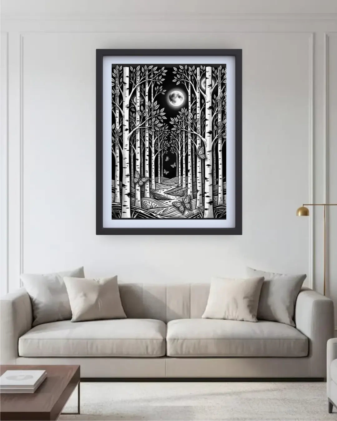 Mystic Moon Forest Art - Wall Art Canvas WallArtVibes