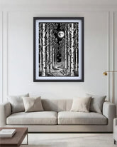 Mystic Moon Forest Art - Wall Art Canvas WallArtVibes