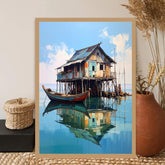 Rustic Lakehouse Reflections – Wall Art Canvas WallArtVibes