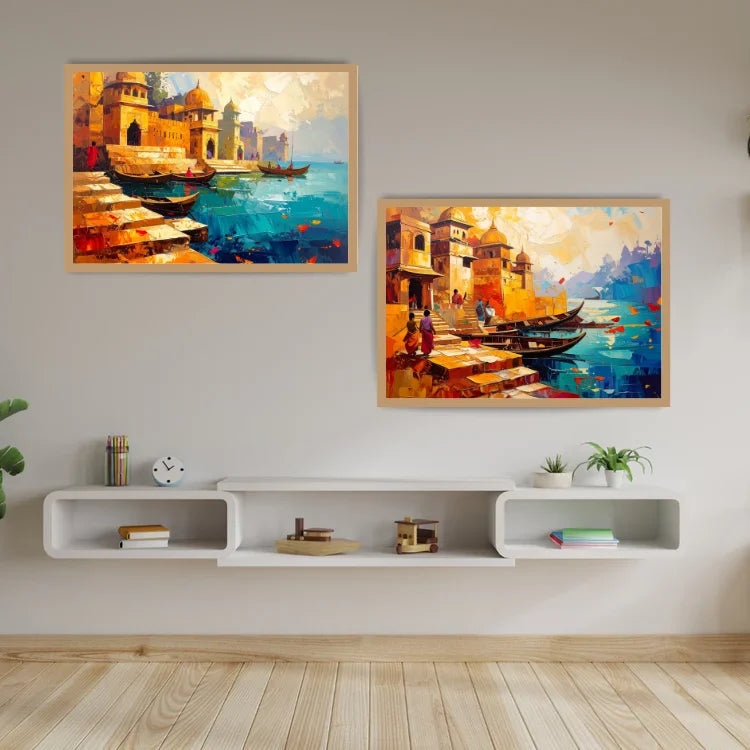Palette of the Ghats - Set Of 2 - Wall Art Canvas WallArtVibes