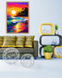 Spectrum Shores: Sunset Waves - Wall Art Canvas WallArtVibes