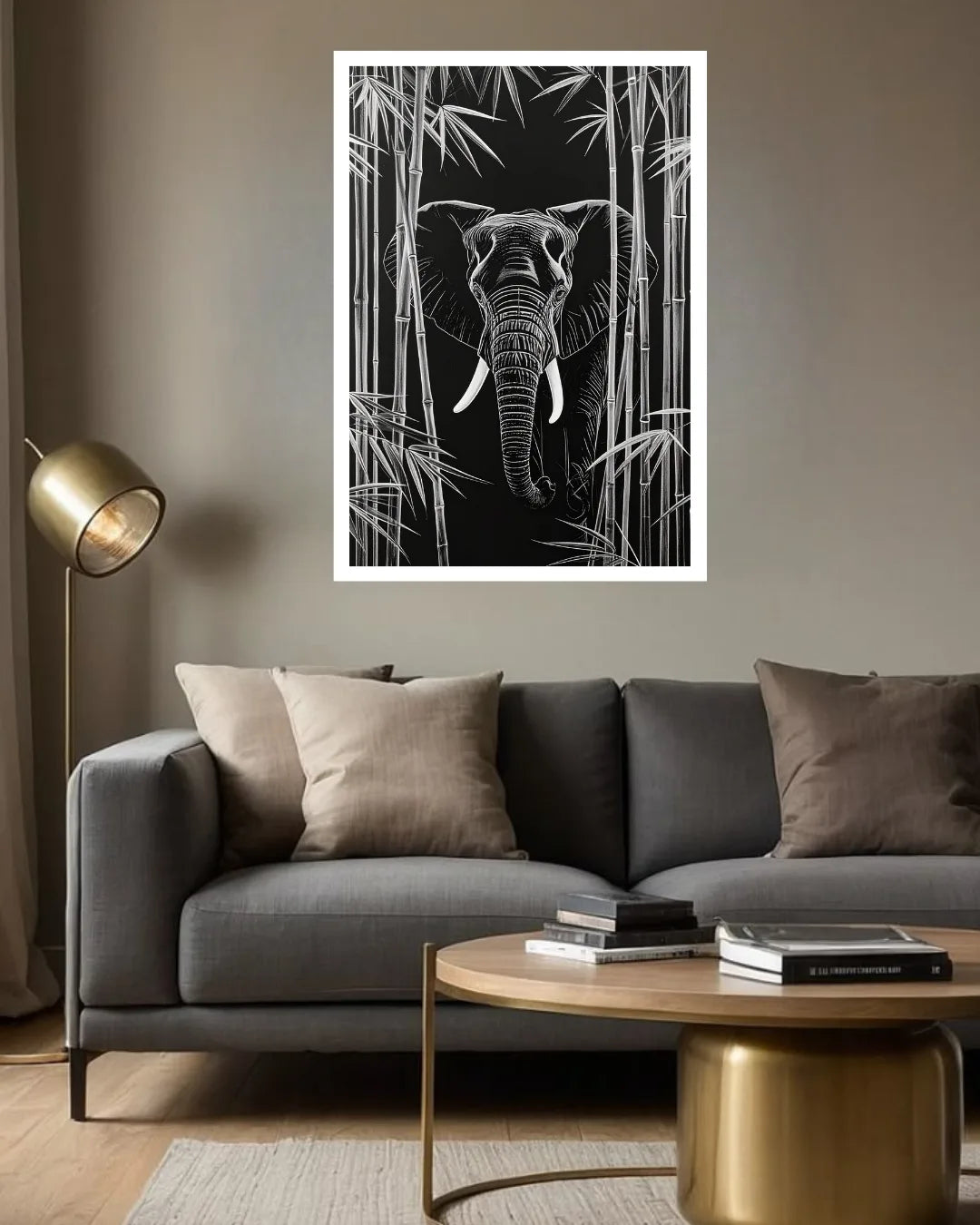Elephant in the Bamboo Forest – Wall Art Canvas