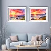 Seaside Ember - Set Of 2 - Wall Art Canvas WallArtVibes