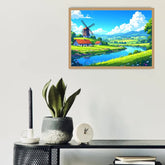 Countryside Windmill - Wall Art Canvas WallArtVibes