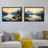 Horizon Calm: Sunset Vista - Set Of 2 - Wall Art Canvas WallArtVibes