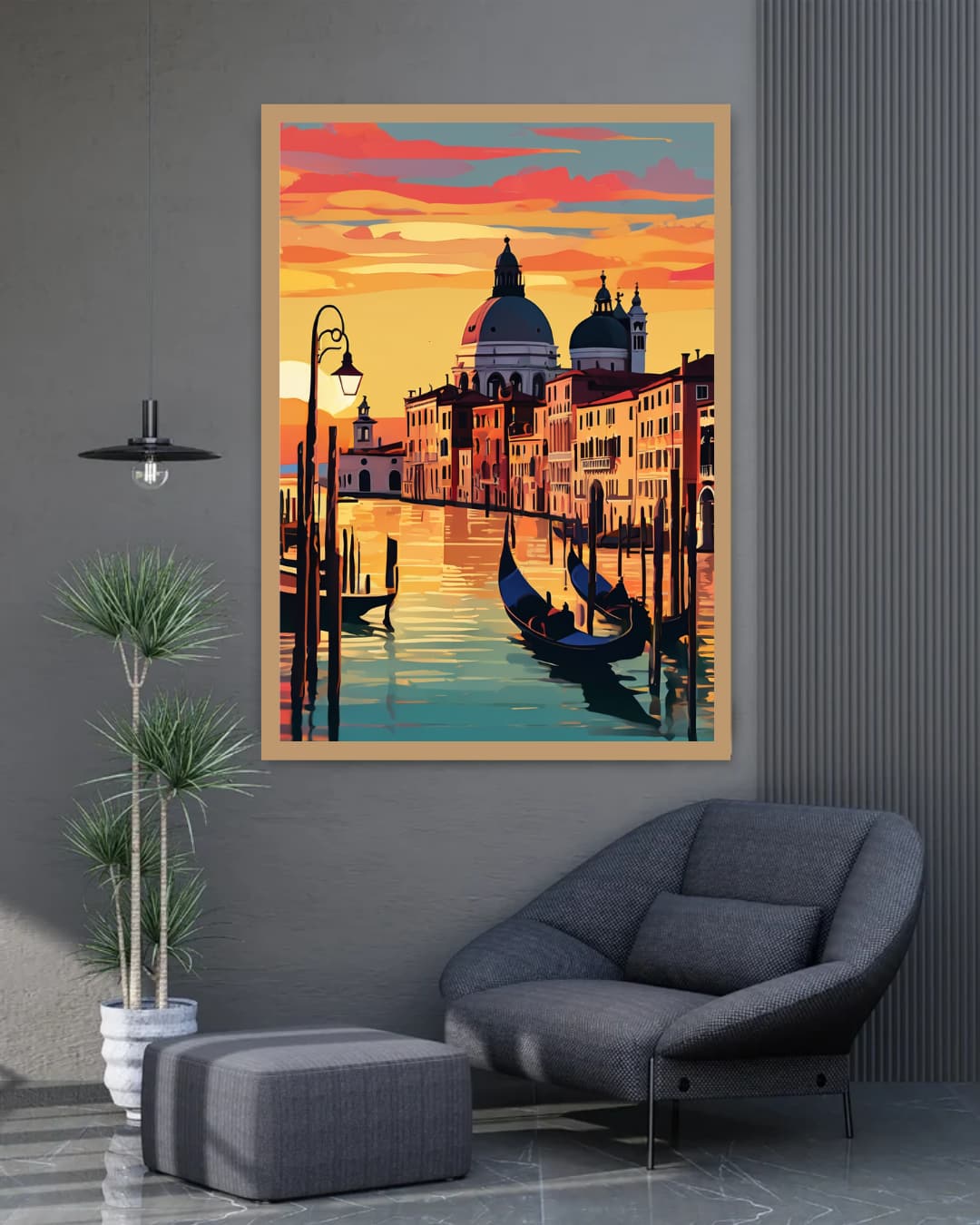 Venetian Sunset Serenade - Wall Art Canvas WallArtVibes
