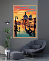 Venetian Sunset Serenade - Wall Art Canvas WallArtVibes