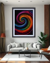 Colorful Spiral Abstract Art - Wall Art Canvas WallArtVibes