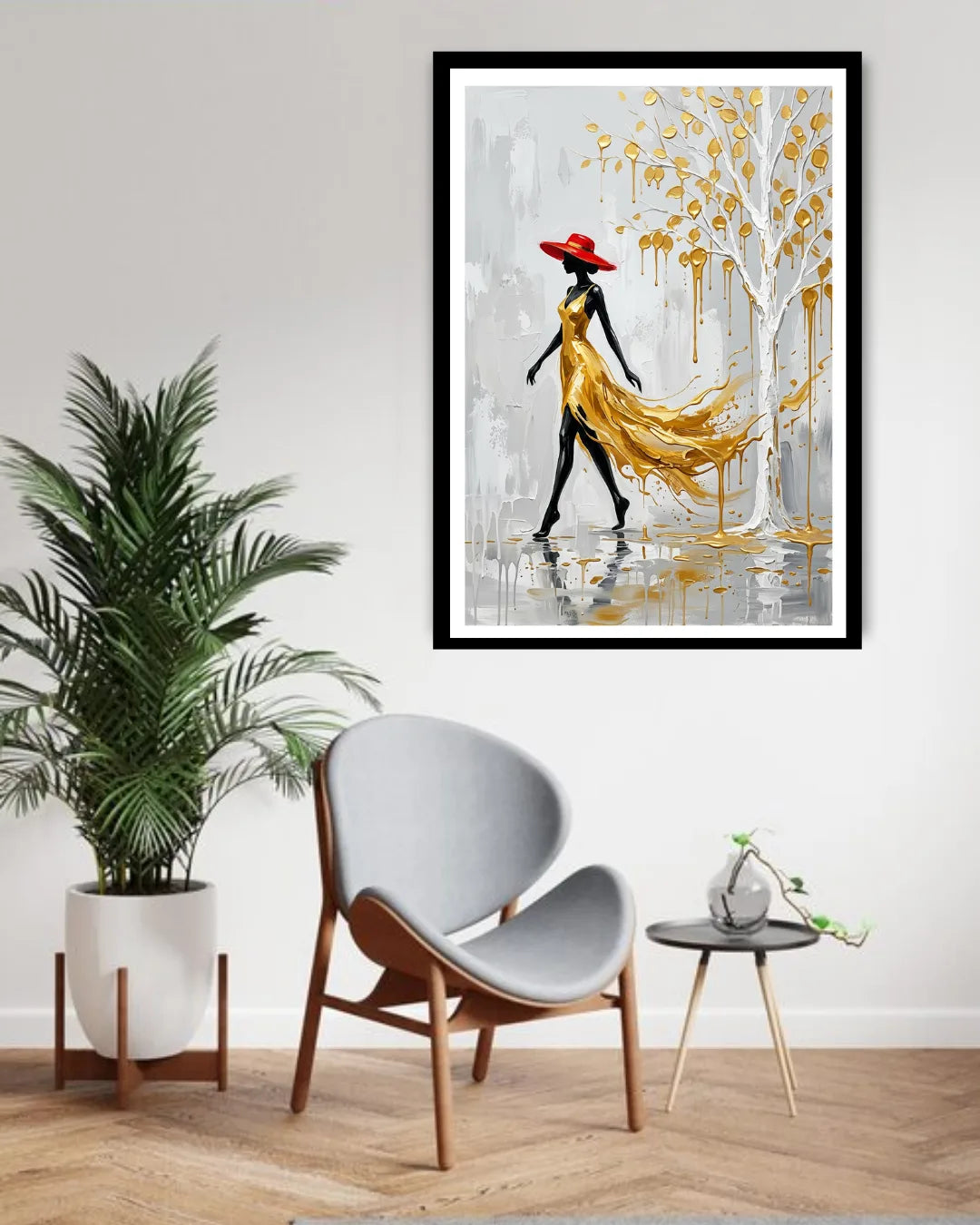 Elegant Lady Abstract Art - Wall Art Canvas