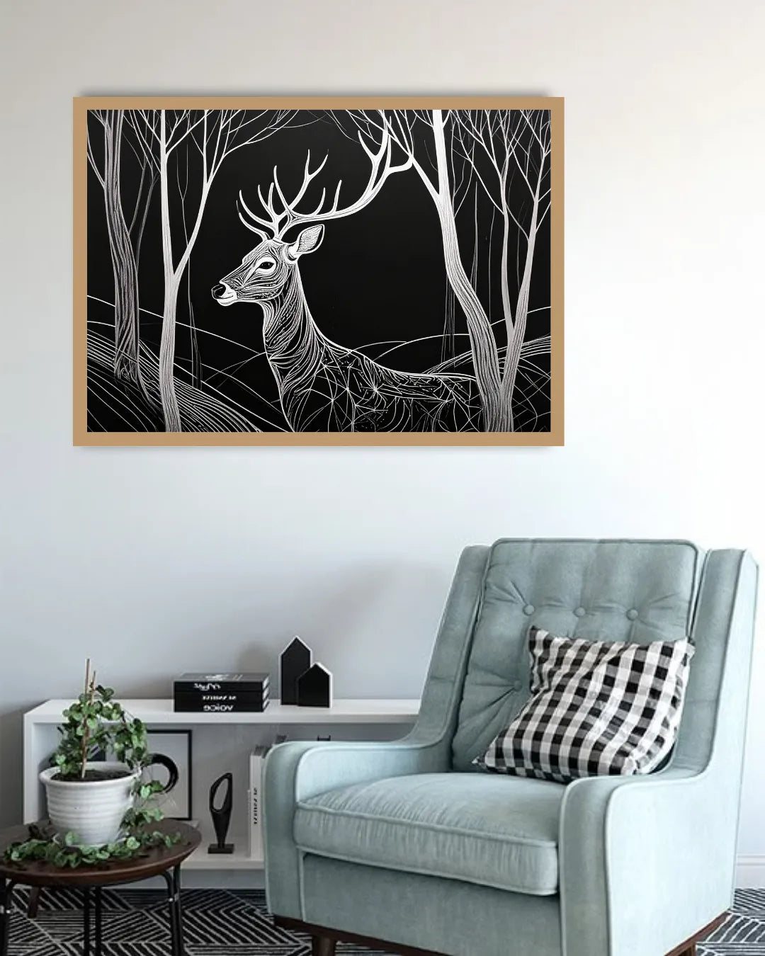 Deer in the Woodland – Wall Art Canvas