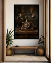 Vintage Rotary Telephone Art - Wall Art Canvas WallArtVibes