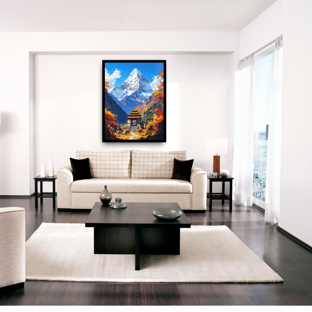 Mountain landscape canvas painting wall art

