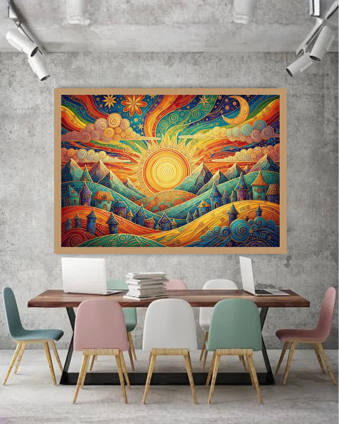 Radiant Sunscape Modern - Wall Art Canvas WallArtVibes
