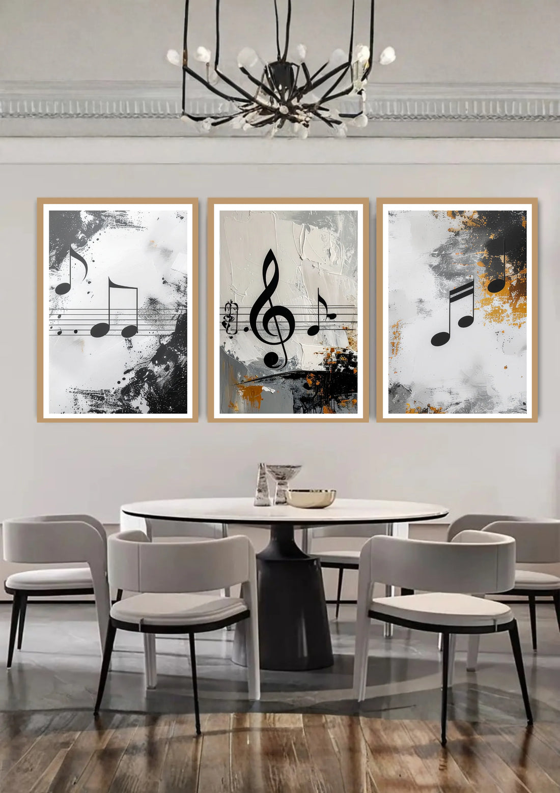 Abstract Music Notes Wall Art Canvas Set - Wall Art Canvas