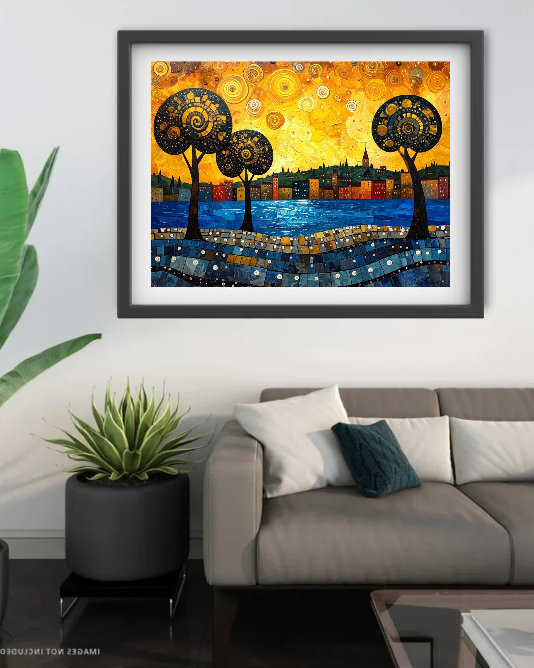 Golden Horizon Landscape Modern - Wall Art Canvas WallArtVibes