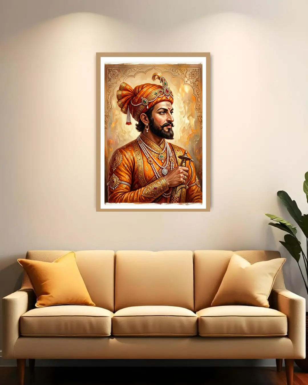 Chhatrapati Shivaji Maharaj Canvas Wall Painting - Wall Art Canvas